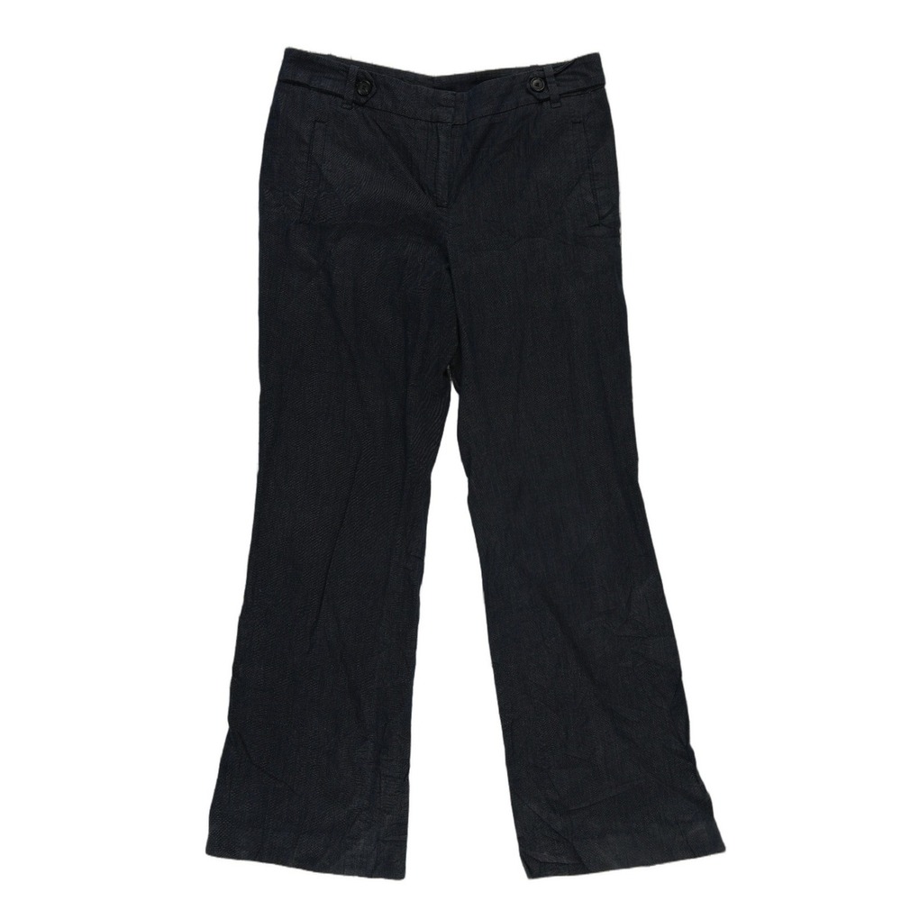 Ann Taylor LOFT Marisa Trousers Pants Women's Size 8 Black Cotton Stretch